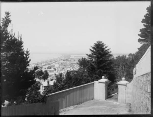 View of Napier city and foreshore from Bluff Hill