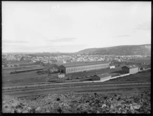 Hillside Railway Workshops, Dunedin, looking towards St Clair