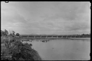 Wellington and Manawatu Railway Company bridge over the Manawatu River, between Longburn and Linton