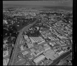 Industrial area, Newmarket, Auckland City, including Southern Motorway