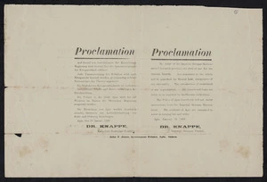 Proclamation of state of war for the Samoan islands