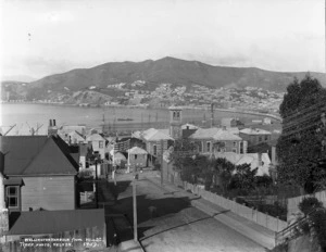 View of Wellington Harbour looking down Boulcott Street