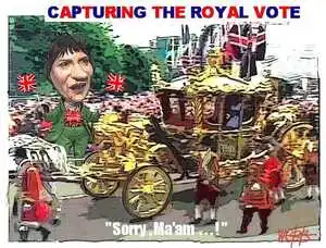 Webb, Murray, 1947- :Capturing the Royal vote. "Sorry, Ma'am...!" 6 June 2002.