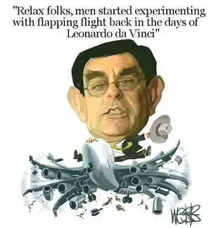 Webb, Murray, 1947- :"Relax folks, men started experimenting with flapping flight back in the days of Leonardo da Vinci" 3 September, 2002.