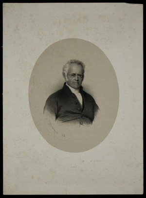 Baugniet, Charles, 1814-1886 :[Rev. Henry Williams] / Baugniet [del. et lith.] 1854. [London], M. & N. Hanhart, [1854?]