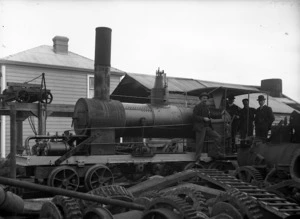 Steam locomotive built by G & D Davidson, ironfounders, Hokitika