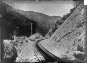 Section of railway track on the Rimutaka Incline, Wellington Region