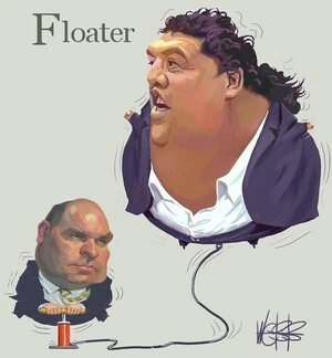 Rodney Hide and Parekura Horomia. "Floater" 23 June, 2003.