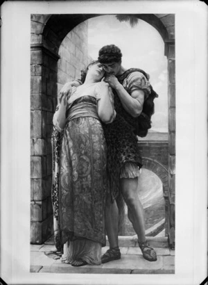 Photograph of photogravure print of Lord Frederick Leighton's 1882 painting 'Wedded'