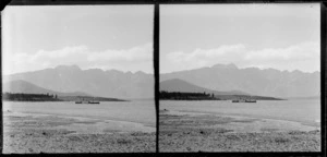 Ferry ['Ben Lomond'?] on Lake Wakatipu with Remarkables in background, Queenstown-Lakes District, Otago Region