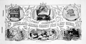 First combined Auckland annual charity fete & art union, Sept[ember] 1905. [Book of tickets. Cover].