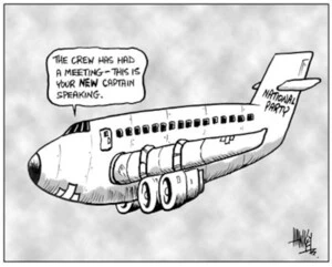 National Party. "The crew has had a meeting - this is your NEW captain speaking." 29 October, 2003