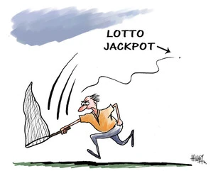 Lotto jackpot. 6 October, 2008