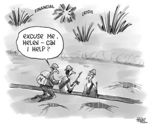 "Excuse me, Helen - can I help?" Financial crisis. 20 October, 2008.