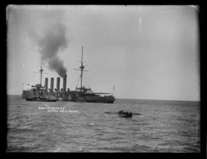 HMS "Euryalus" outside Otago Heads