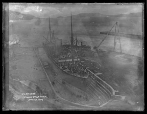 Steam ship Maheno in the Port Chalmers Graving Dock