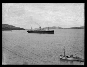 Steam ship Rimutaka in Port Chalmers harbour