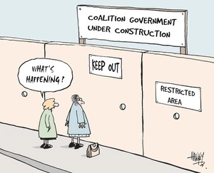 Coalition government under construction. 23 September, 2005.