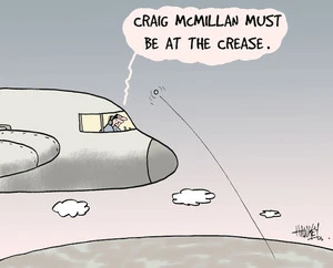 "Craig McMillan must be at the crease." 21 February, 2007