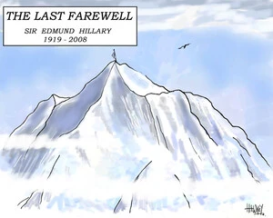 The last farewell. Sir Edmund Hillary, 1919-2008. 22 January, 2008