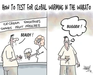 How to test for global warming in the Waikato. 31 January, 2006.