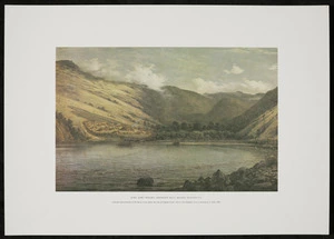 Gibb, John 1831-1909 :Kiri Kiri Whare (Menzies Bay) Banks Peninsula ; a factual representation of the bay as it was about the time of Captain Cook's visit to New Zealand / from a painting by J Gibb, 1889 - [Menzies Bay, Banks Peninsula ; I. Menzies 1970]