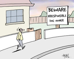 BEWARE, irresponsible dog owner. 24 April, 2007