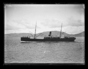 Steam ship Flora in Port Chalmers harbour.