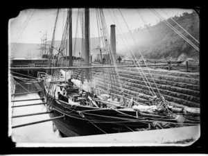 The "Blanche" in dry dock at Port Chalmers.