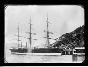 Full-rigged sailing ship "Calypso" at Port Chalmers