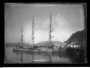 The sailing ship Combermere at Port Chalmers