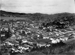 Wellington, looking south over Thorndon, towards the harbour