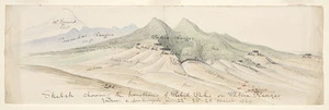 [Warre, Henry James] 1819-1898 :Sketch showing the positions of rebel pahs on Patua Ranges taken and destroyed on 22nd, 23rd, 25th March 1864