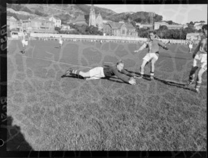 Soccer match, Stop Out v Seatoun, Wellington