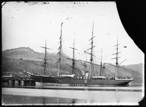 Sailing ship "Jessie Readman" berthed at Port Chalmers