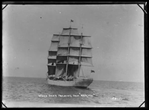 White Star training ship 'Mersey' at sea under full sail