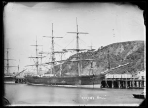 Sailing ship 'Rokeby Hall' berthed at Port Chalmers