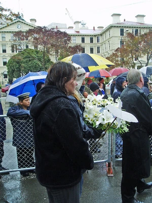 Photographs of wreath-laying ceremony, Anzac Day, Wellington