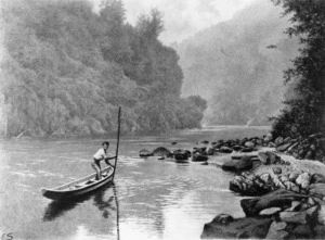 Sandys, Edward Roper Stapleton, b. 1845 :On the Wanganui River, N Z [ca. 1888]