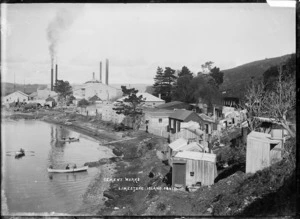 Cement works at Limestone Island, Whangarei Harbour