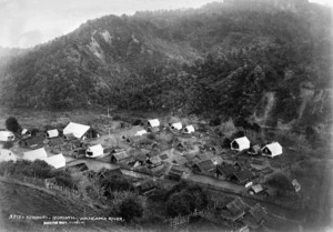 Burton Brothers (Dunedin), 1868-1898 :Overlooking the Maori village at Koriniti