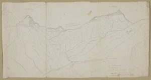 Haast, Johann Franz Julius von, 1822-1887: From 1 camp up R. Wilkins towards the sources. 20 March '63, millions of sandflies!