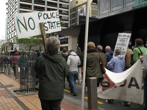 Photographs of an anti terrorism demonstration, Wellington