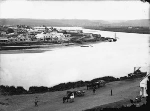 Part 4 of a 4 part panorama of Wanganui township and the Whanganui River