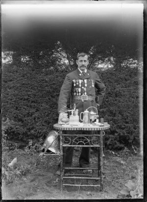 Albert Percy Godber with medals and tropies