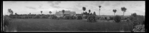 [Villa farmhouse, trees, bush and farmland.]