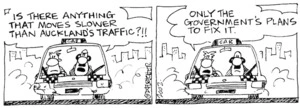Fletcher, David 1952-:'Is there anything slower than Auckland's traffic?' 'Only the government's plans to fix it.' The Dominion, 27 February 2002.