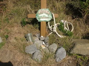Photograph of a memorial to Mike McClean