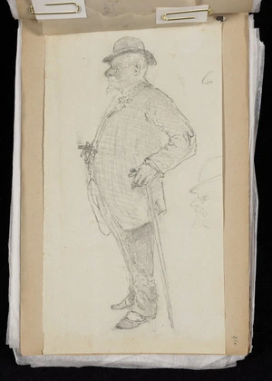 [Hodgkins, William Mathew] 1833-1898 :[Panel sketch of Vincent Pyke. March 1893]