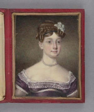 Cased miniature portrait of Mary Glover